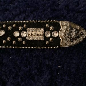 COPY - COPY - Bb Simon black cow skin belt with c…